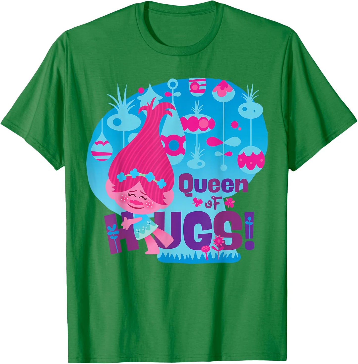 DreamWorks Trolls Queen of Hugs! Poppy T-Shirt - T-Shirt | Irish Green