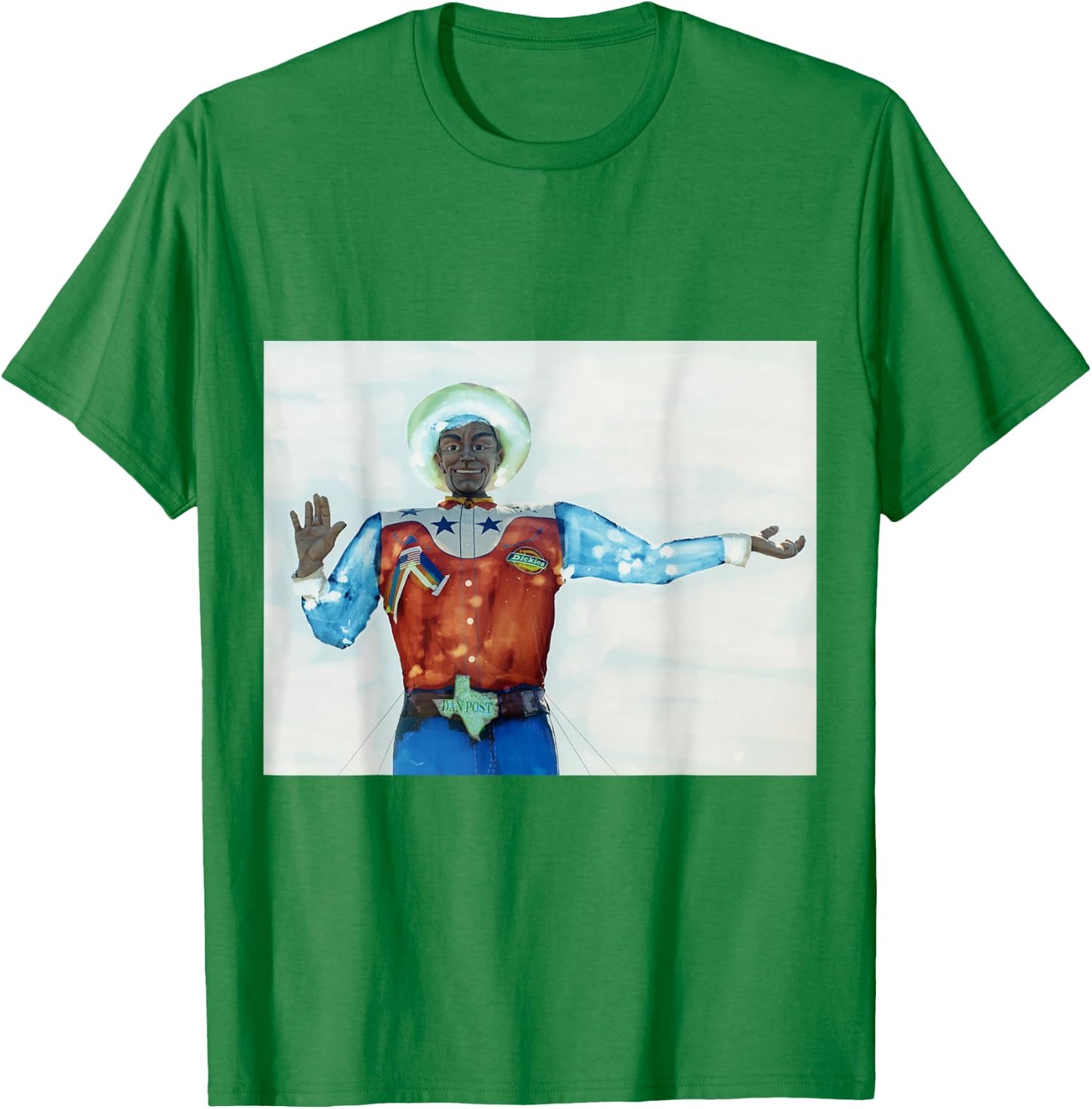 Howdy Big Tex State Fair Texas Painted Negative T-Shirt - T-Shirt | Irish Green