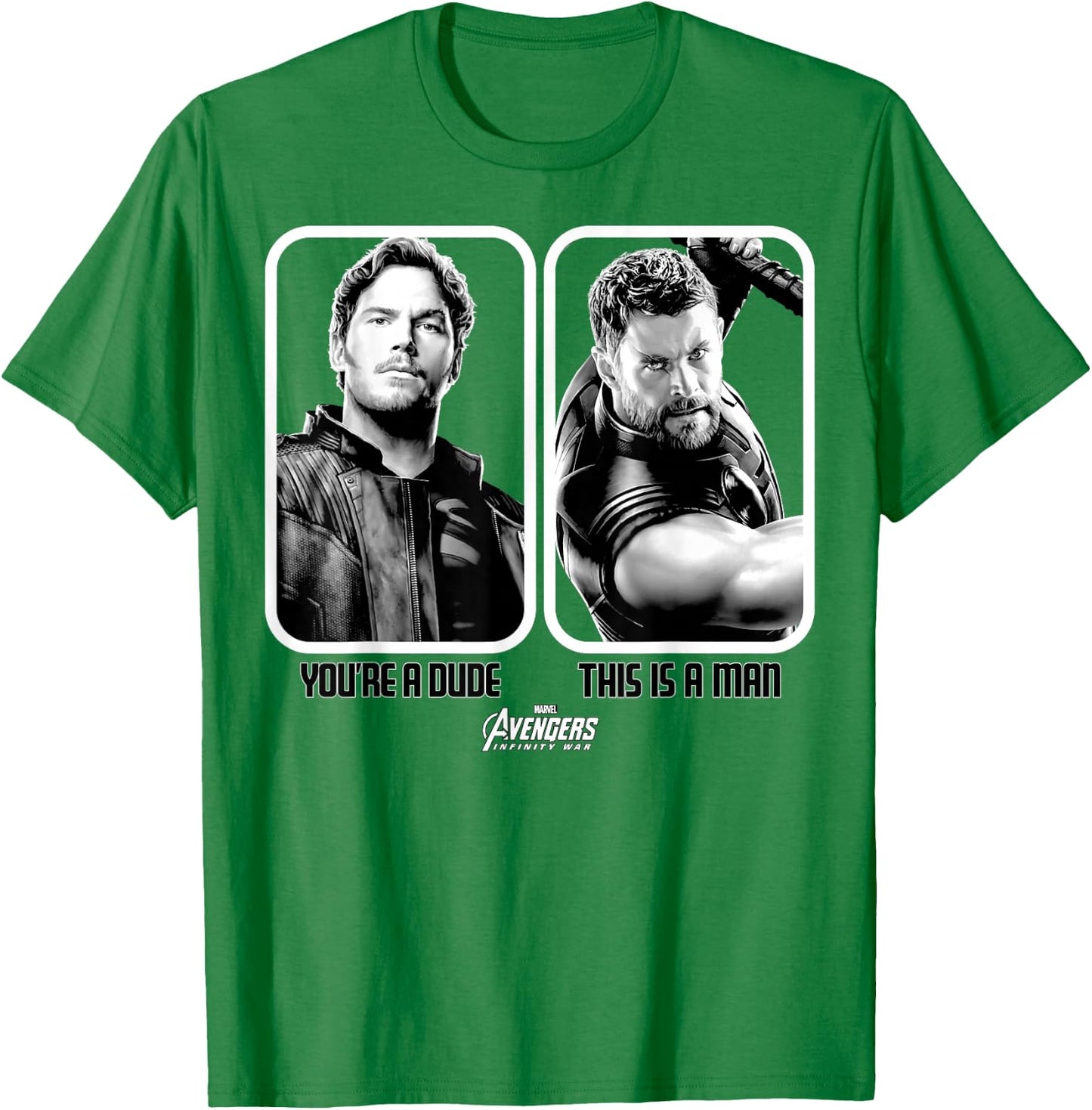 Marvel Infinity War Star-Lord Thor is A Man Graphic T-Shirt - T-Shirt | Irish Green