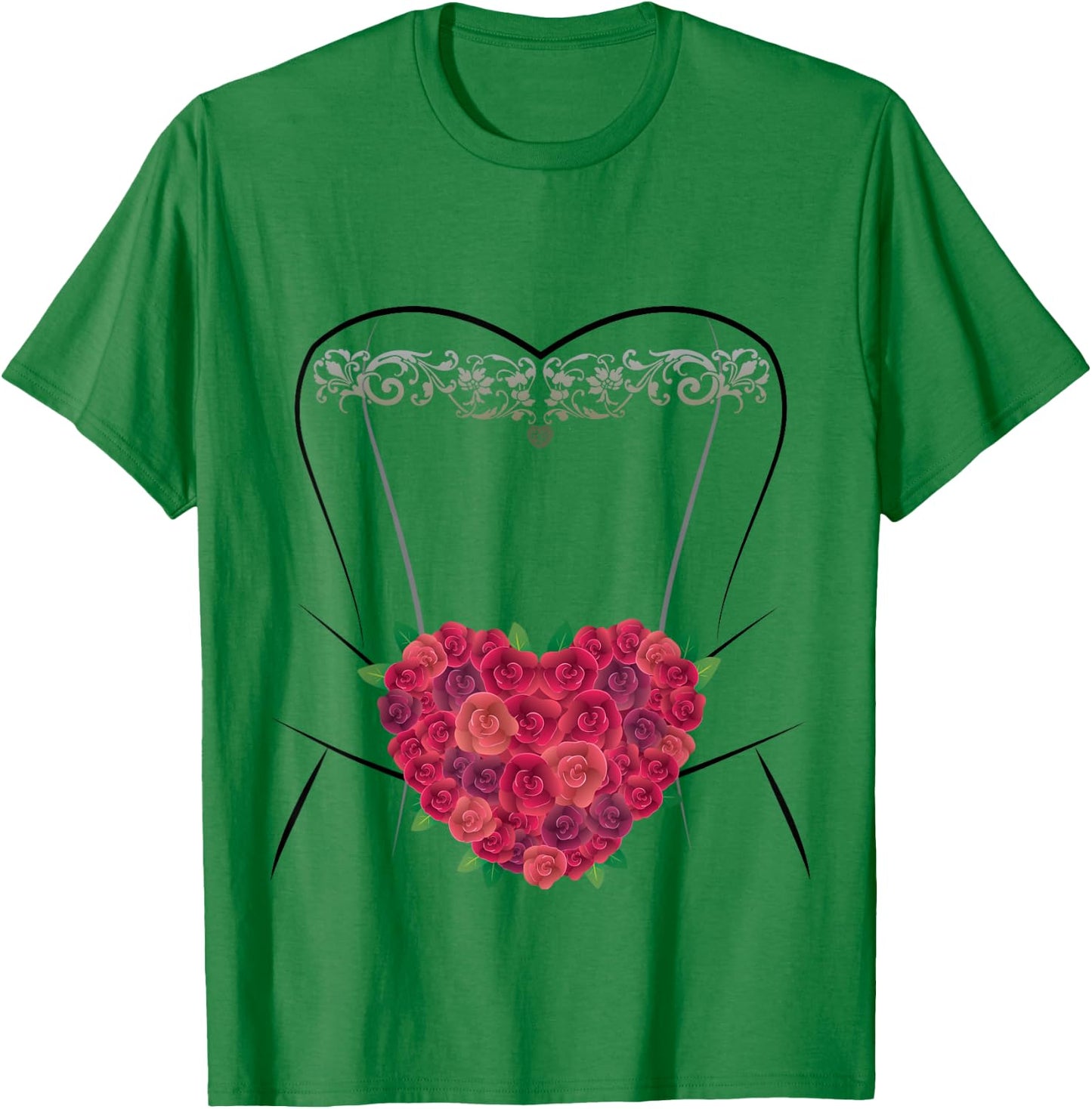 Wedding Dress T Shirt, Simple Marriage Bridal Shower Gifts T-Shirt - T-Shirt | Irish Green