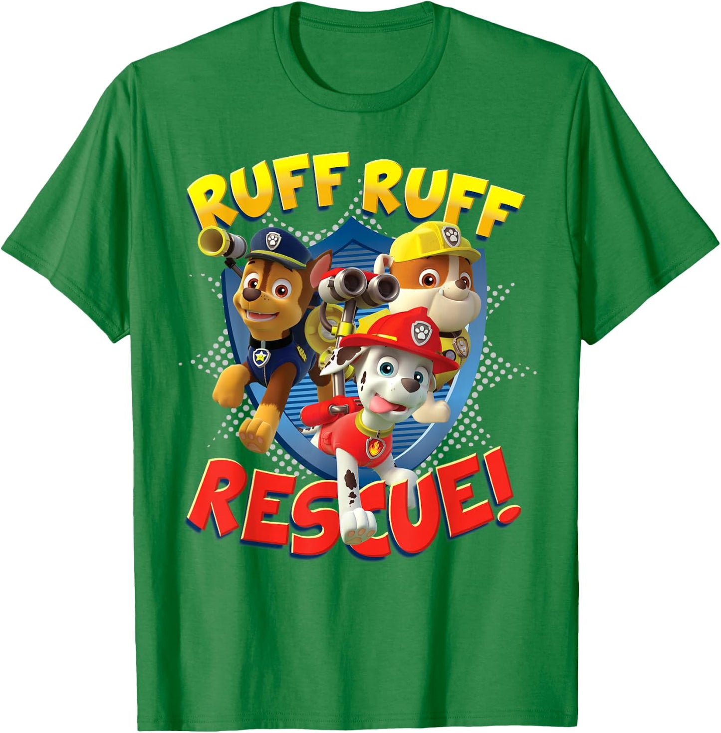 PAW Patrol Ruff Ruff Rescue! T- Shirts T-Shirt - T-Shirt | Irish Green