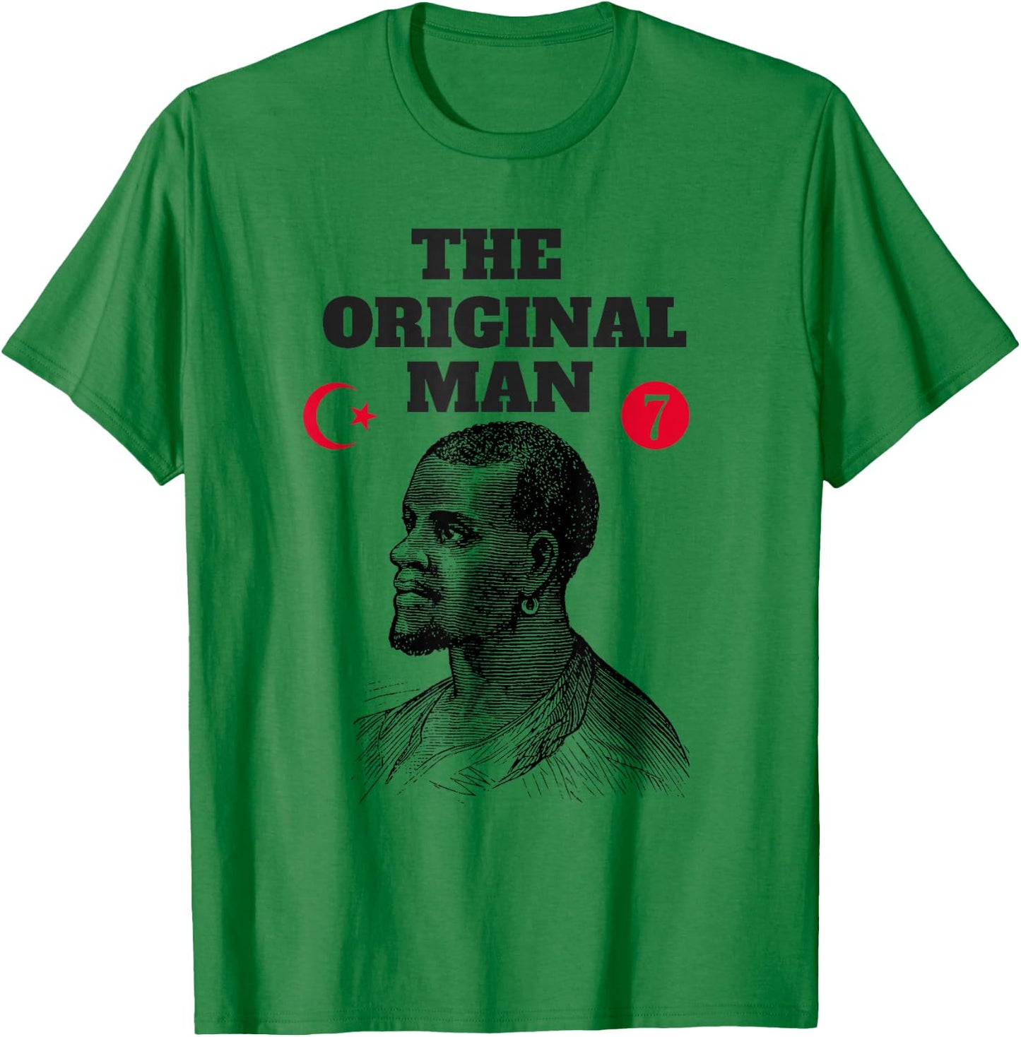 The Original Man - Moorish 5 Percent Allah 7 T-Shirt - T-Shirt | Irish Green