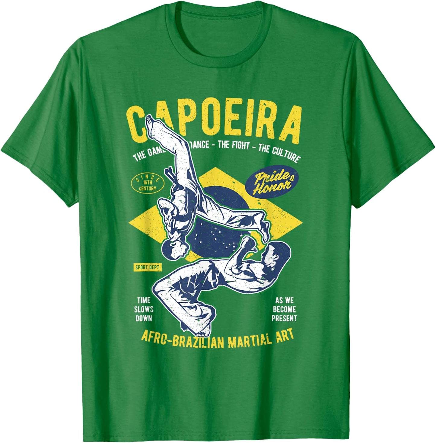 Brazilian Flag Capoeira , Women, Kids T-Shirt - T-Shirt | Irish Green