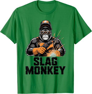 Slag Monkey Gorilla Welder MIG TIG Pipe Welding Men T-Shirt - T-Shirt | Irish Green