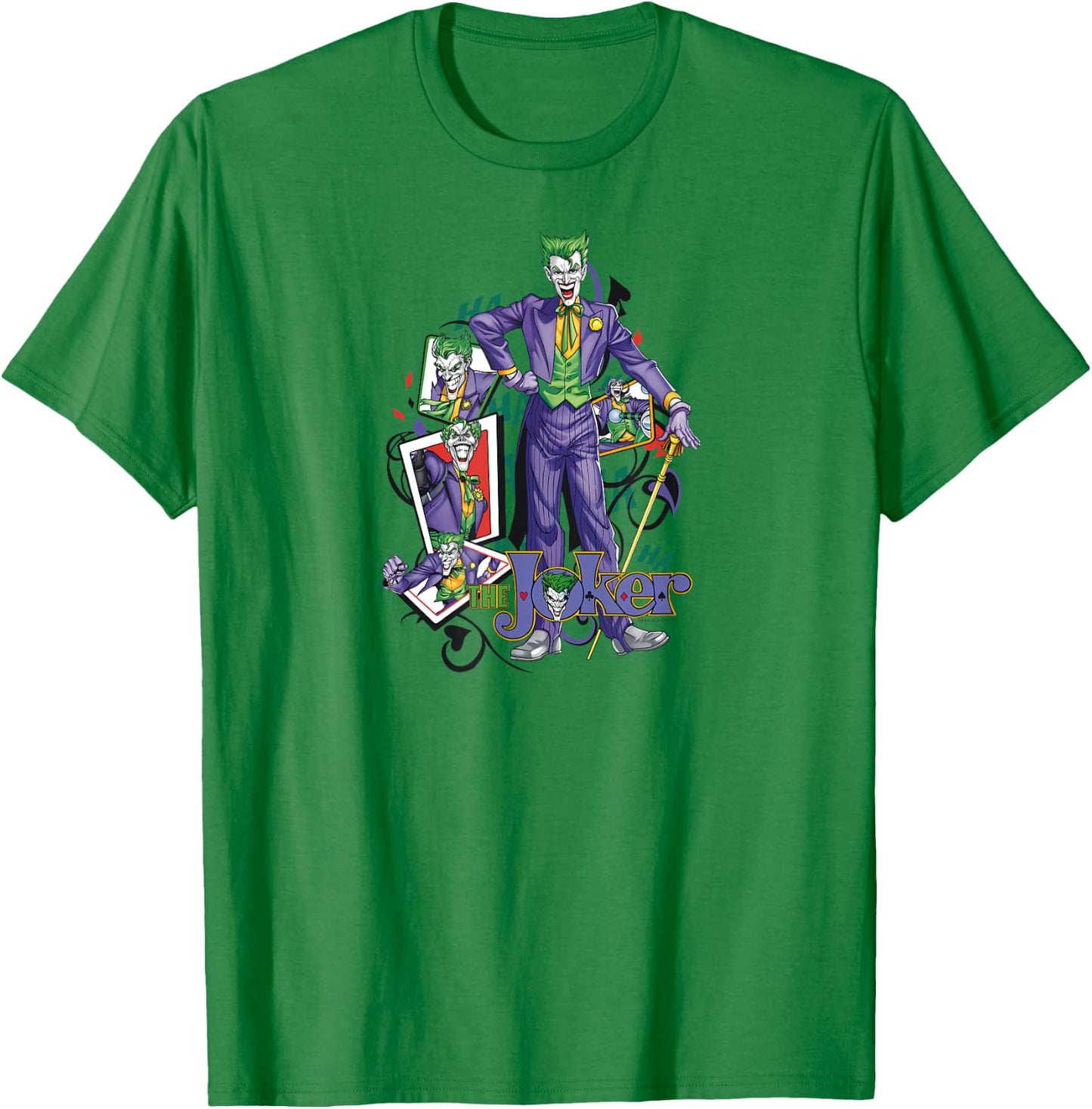 Batman the Joker Wild Cards T-Shirt - T-Shirt | Irish Green