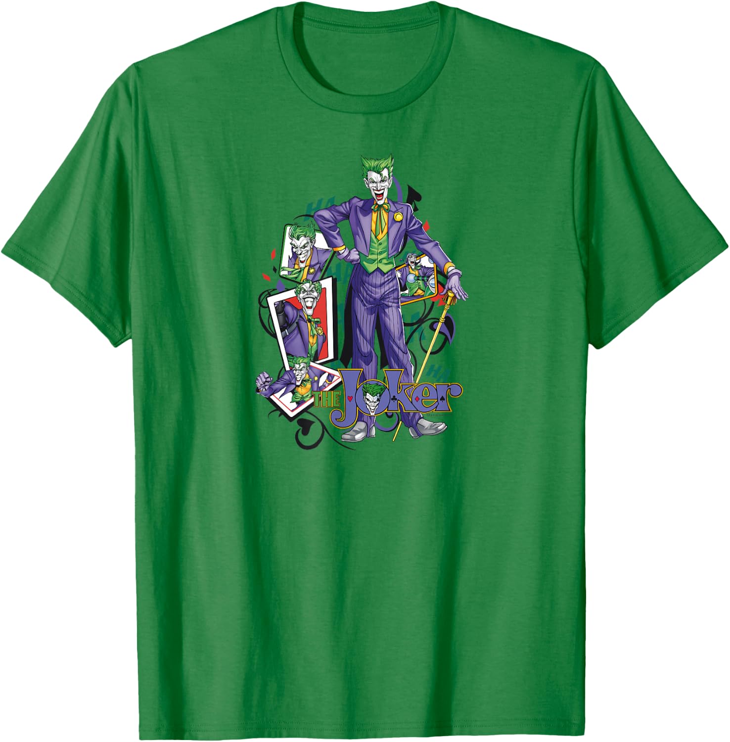Batman the Joker Wild Cards T-Shirt - T-Shirt | Irish Green