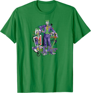 Batman the Joker Wild Cards T-Shirt - T-Shirt | Irish Green