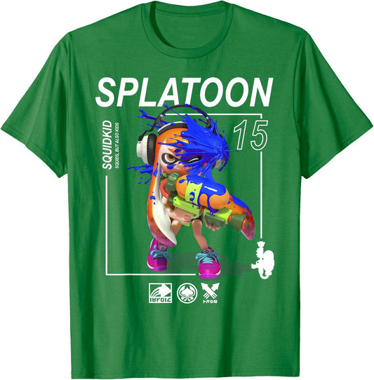Nintendo Splatoon Squids But Also Kids Graphic T-Shirt - T-Shirt | Irish Green