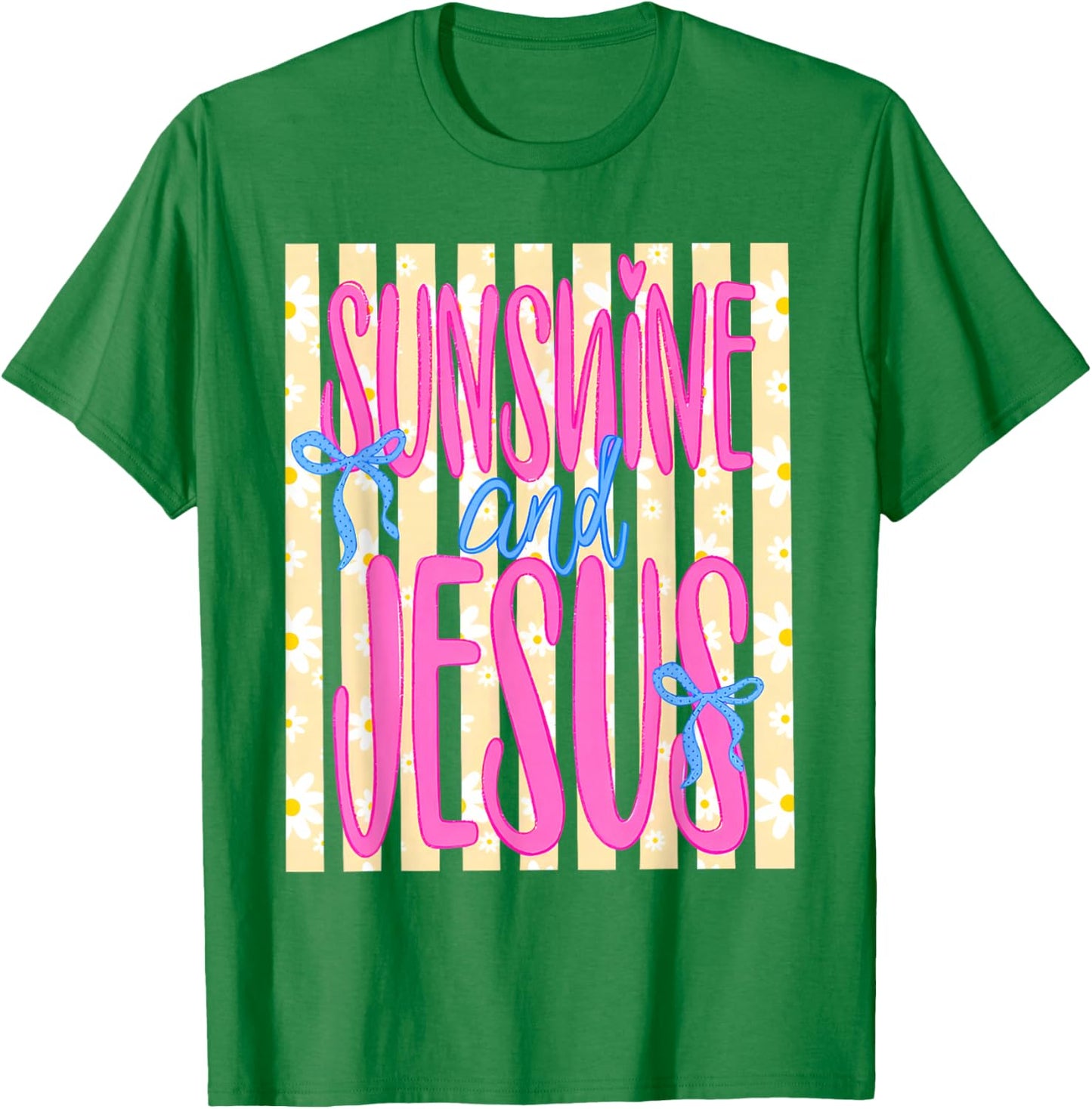 Summer Vacation Sunshine and Jesus Christian Hawaii Beach T-Shirt - T-Shirt | Irish Green