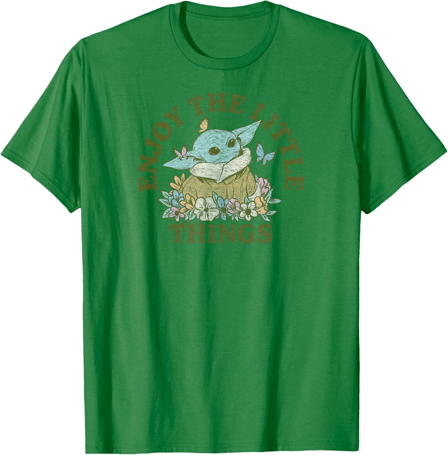 Star Wars - The Mandalorian Grogu Enjoy The Little Things T-Shirt - T-Shirt | Irish Green
