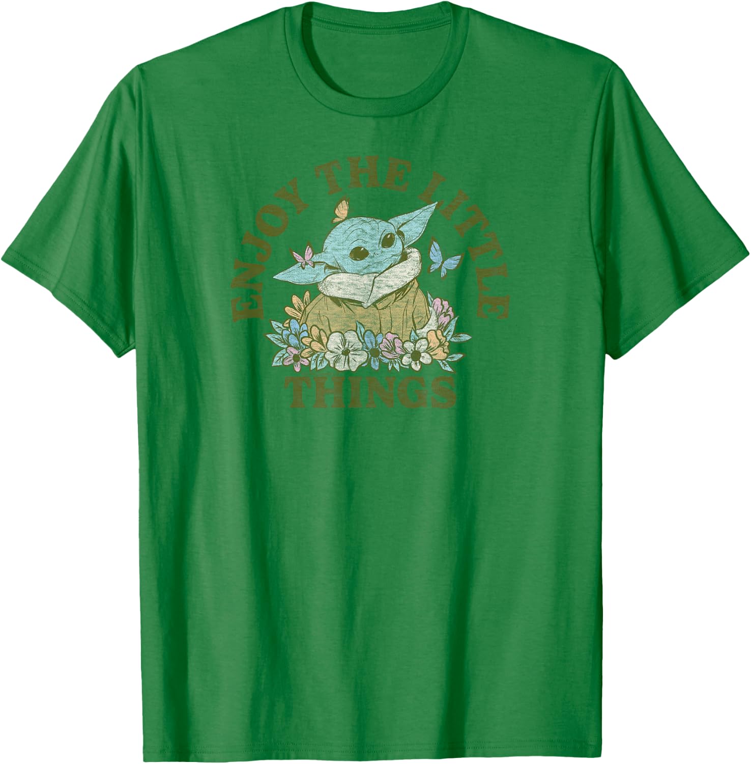 Star Wars - The Mandalorian Grogu Enjoy The Little Things T-Shirt - T-Shirt | Irish Green