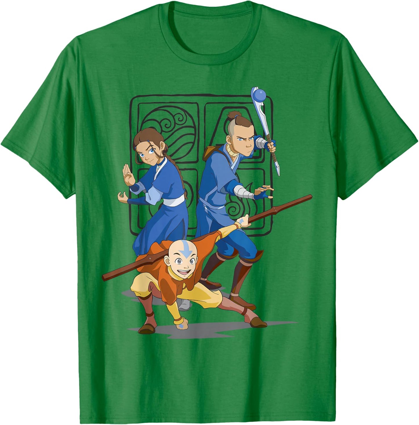 Avatar: The Last Airbender Action Group Shot T-Shirt - T-Shirt | Irish Green