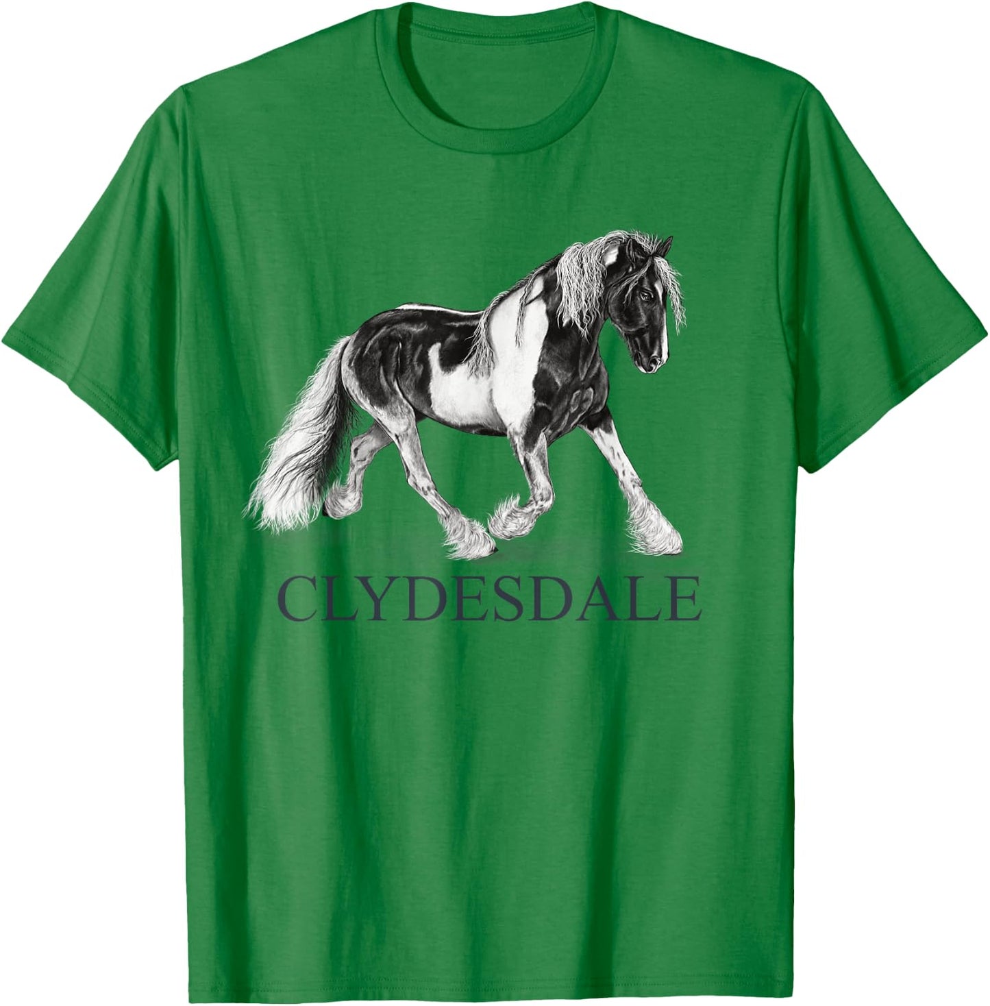 Clydesdale Equestrian Horse Lover T-Shirt - T-Shirt | Irish Green