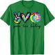 Peace Love Bowling Player Tie Dye Bowling Lovers Funny T-Shirt - T-Shirt | Irish Green