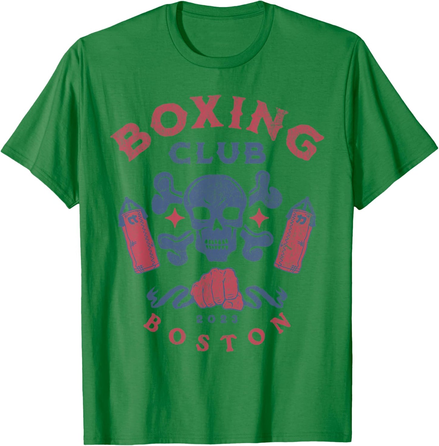 Boxing Club Boston Skull T-Shirt - T-Shirt | Irish Green
