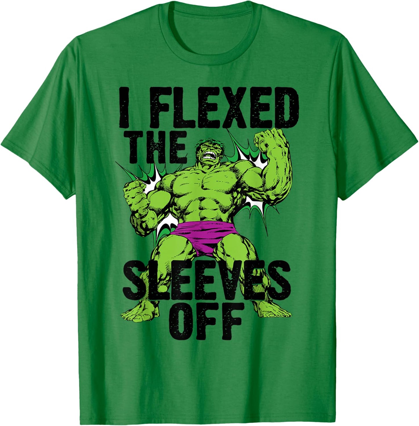 Marvel The Incredible Hulk I Flexed The Sleeves Off This T-Shirt - T-Shirt | Irish Green
