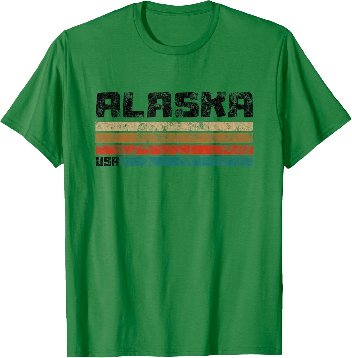 Alaska AK Retro Vintage Shirt Gift Men Women Kids T-Shirt - T-Shirt | Irish Green