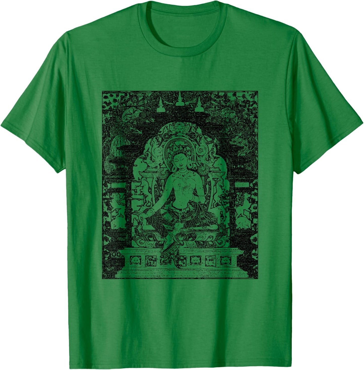 Green Tara Tibetan Buddhism Vajrayana Bodhicitta T-Shirt - T-Shirt | Irish Green