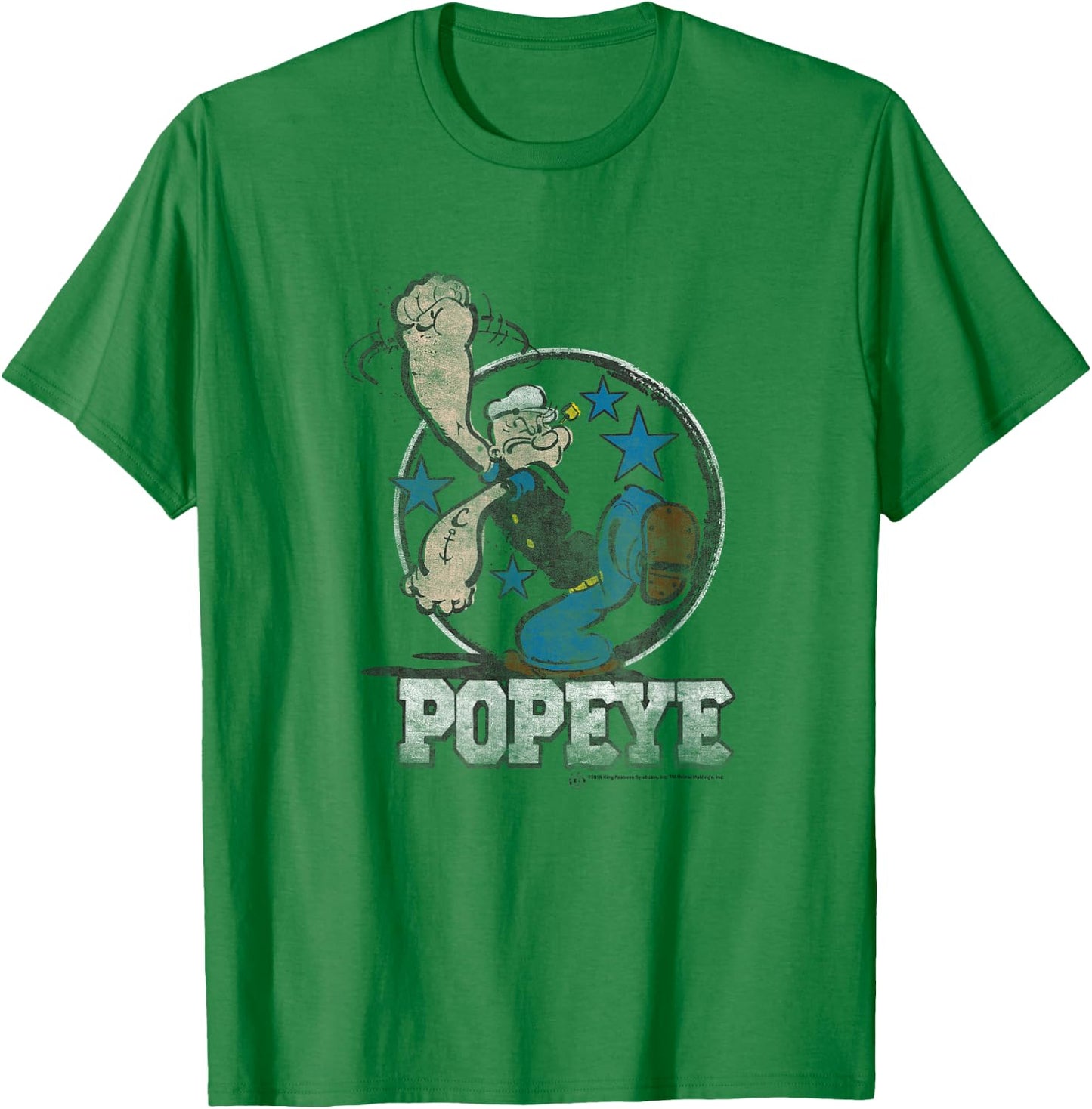 Popeye Stars #36503 T-Shirt - T-Shirt | Irish Green