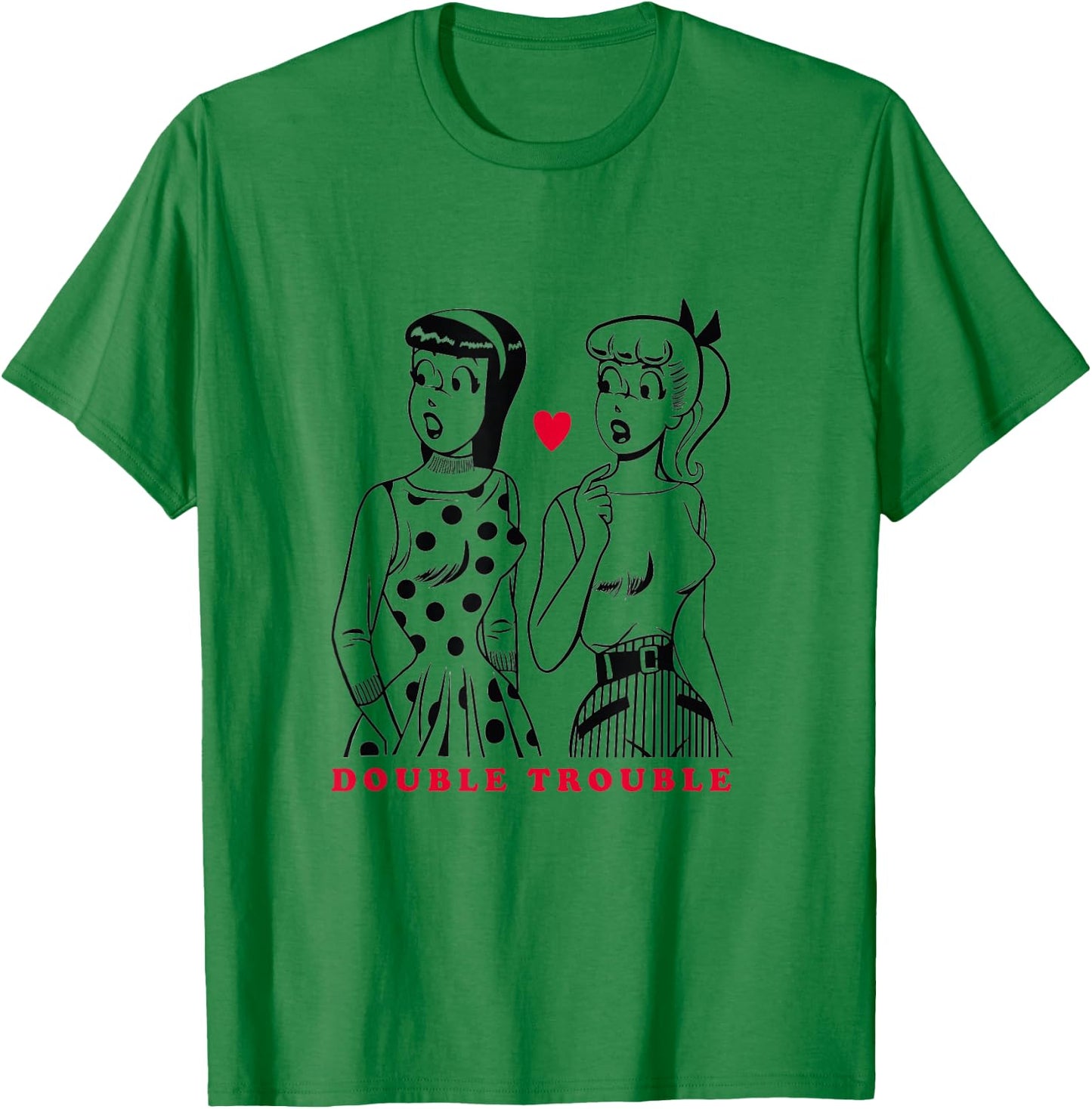 Double Trouble Betty and Veronica T-Shirt - T-Shirt | Irish Green