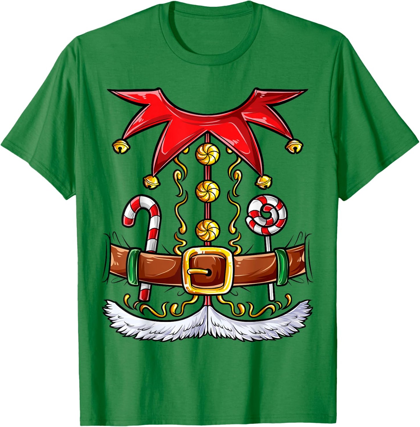 Elf Costume Christmas Elves Boys Girls Funny Xmas Holiday T-Shirt - T-Shirt | Irish Green