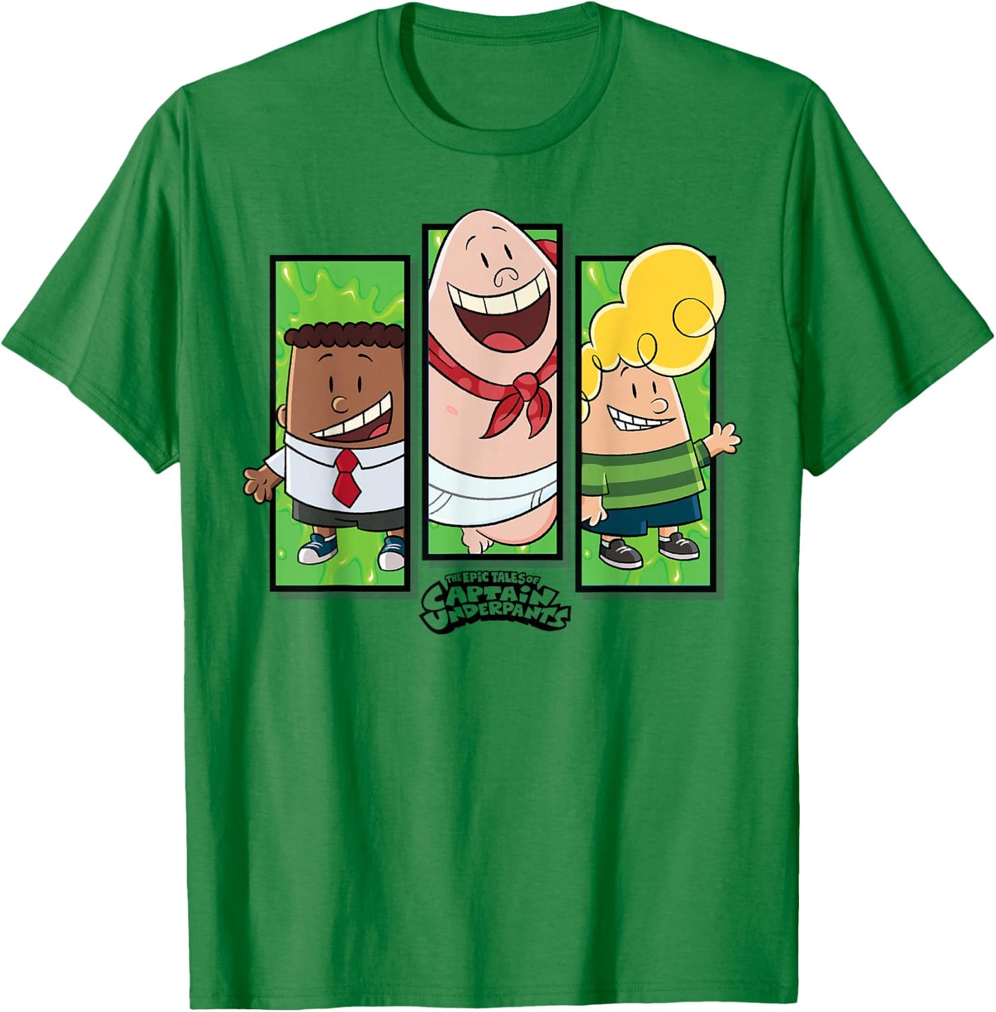 Captain Underpants The First Epic Movie George and Harold T-Shirt - T-Shirt | Irish Green
