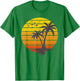 Retro Vintage sunset coco palm tree shirts tropical beach T-Shirt - T-Shirt | Irish Green