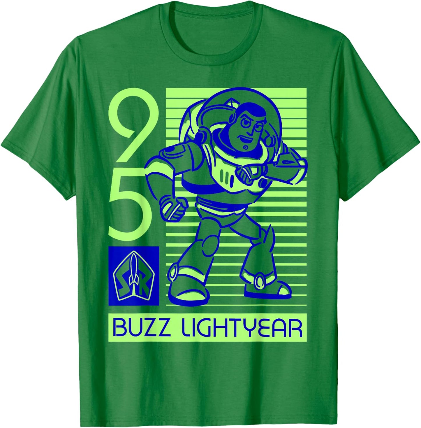 Disney Pixar Toy Story Retro Neon Buzz Lightyear T-Shirt - T-Shirt | Irish Green