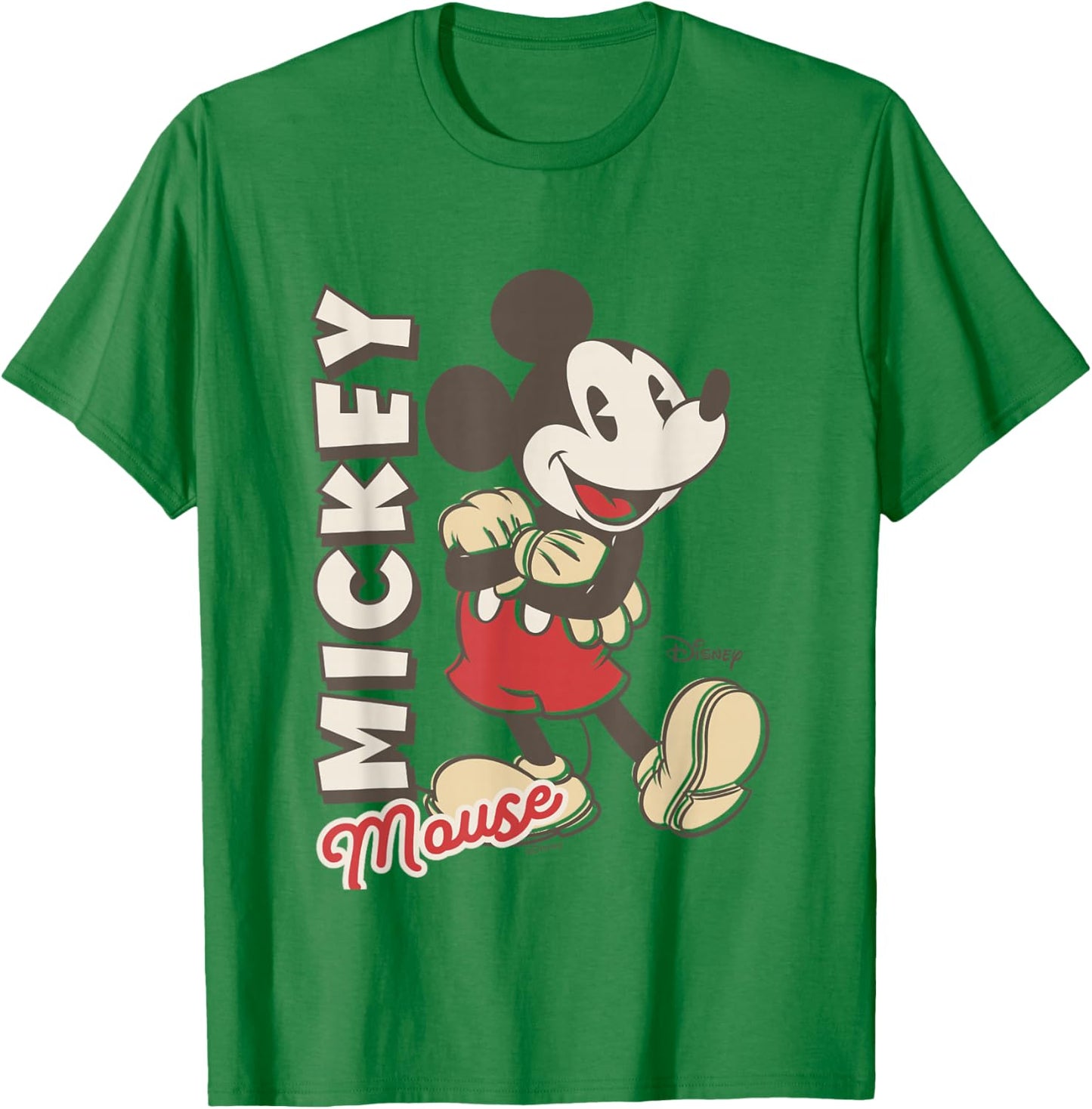 Disney Mickey and Friends Mouse Classic Pose T-Shirt - T-Shirt | Irish Green