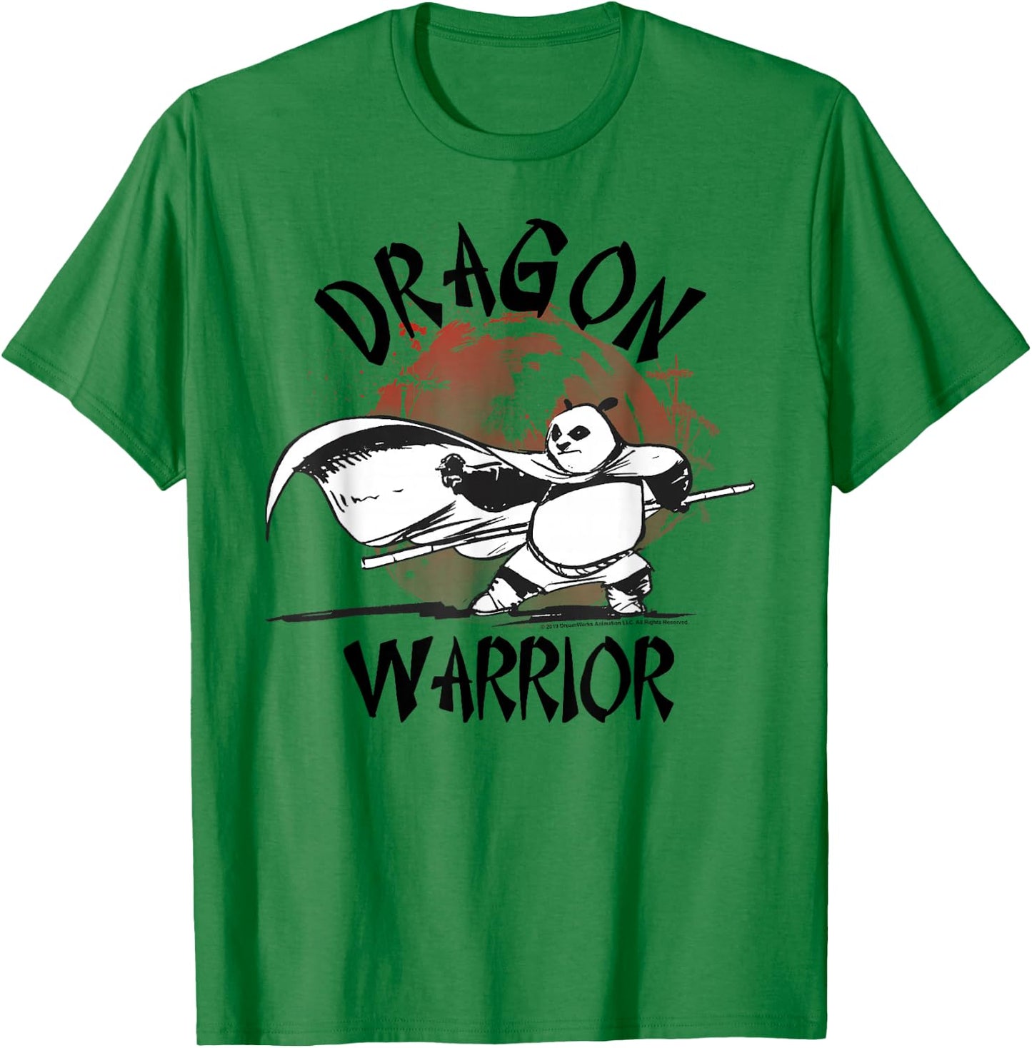 Kung Fu Panda Dragon Warrior Action Pose Portrait T-Shirt - T-Shirt | Irish Green
