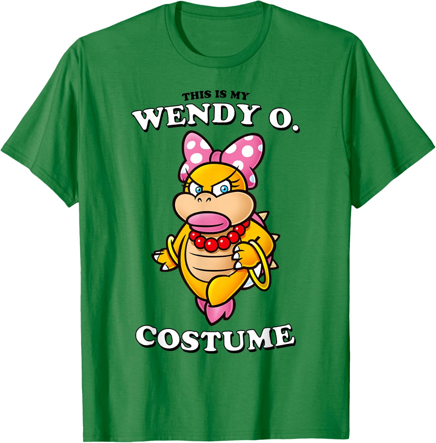 Super Mario Bros Halloween This Is My Wendy O. Costume T-Shirt - T-Shirt | Irish Green