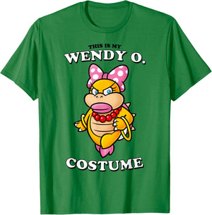 Super Mario Bros Halloween This Is My Wendy O. Costume T-Shirt - T-Shirt | Irish Green