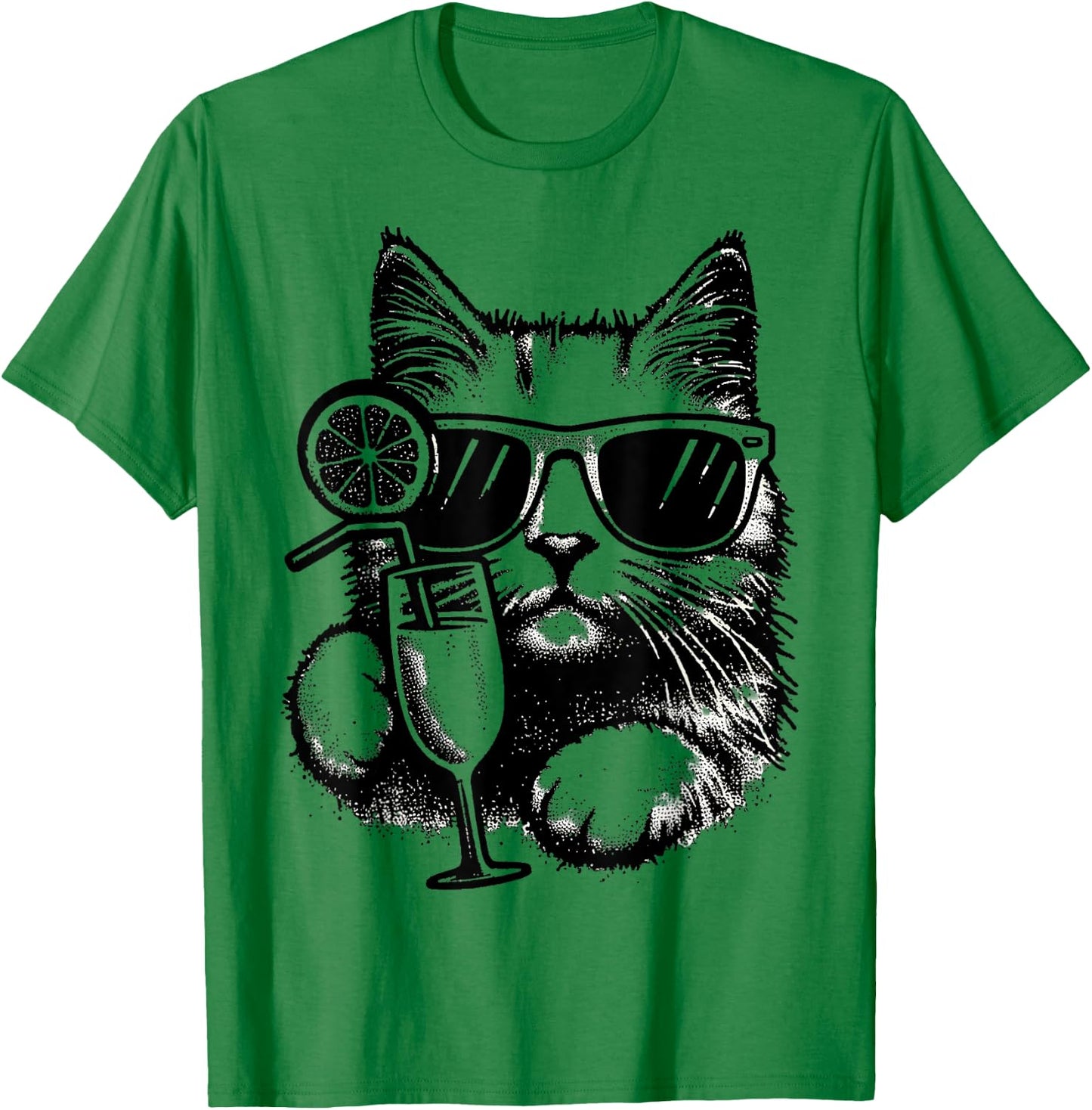 Vintage Cat Funny Mimosa Women T-Shirt - T-Shirt | Irish Green