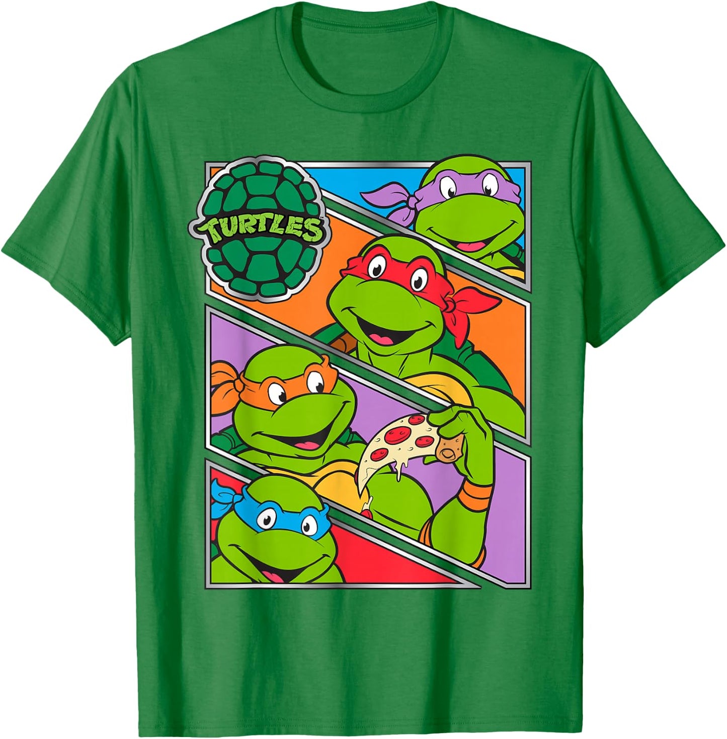 Teenage Mutant Ninja Turtles Multiple Panels T-Shirt - T-Shirt | Irish Green