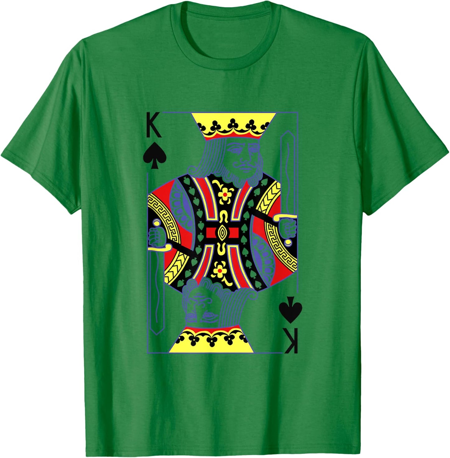 King Of Spades Deck Of Cards Group Costume Halloween Casino T-Shirt - T-Shirt | Irish Green