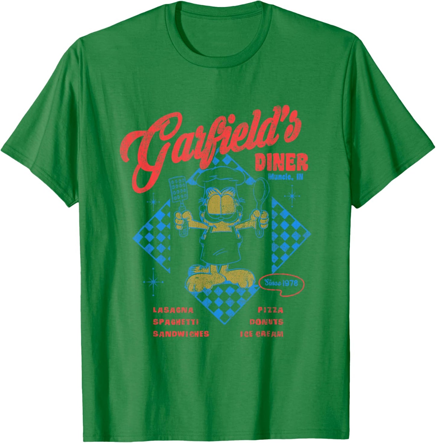 Garfield Diner Vintage Retro Restaurant Since 1978 T-Shirt - T-Shirt | Irish Green