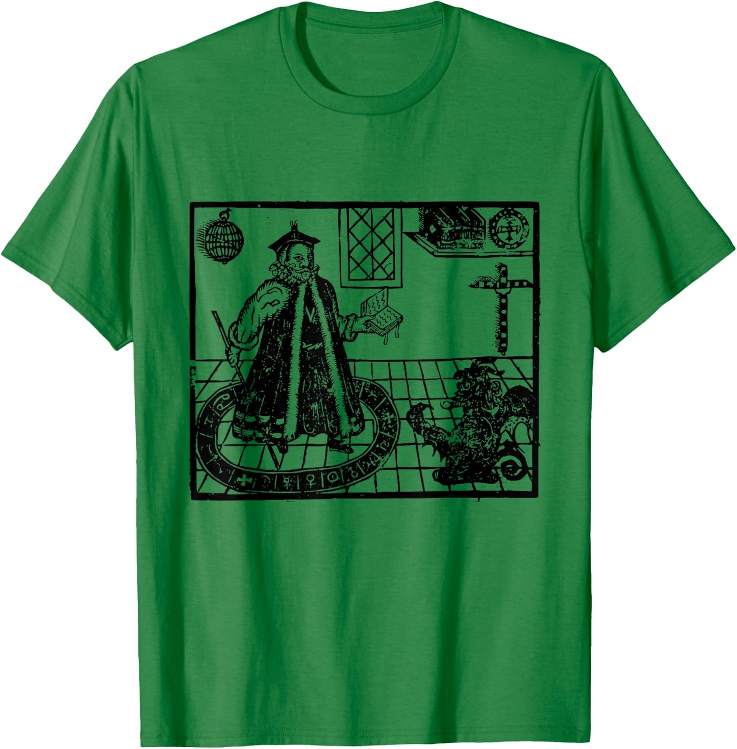 Faustus Conjuring Mephistopheles Demonic Pact Faust T-Shirt - T-Shirt | Irish Green