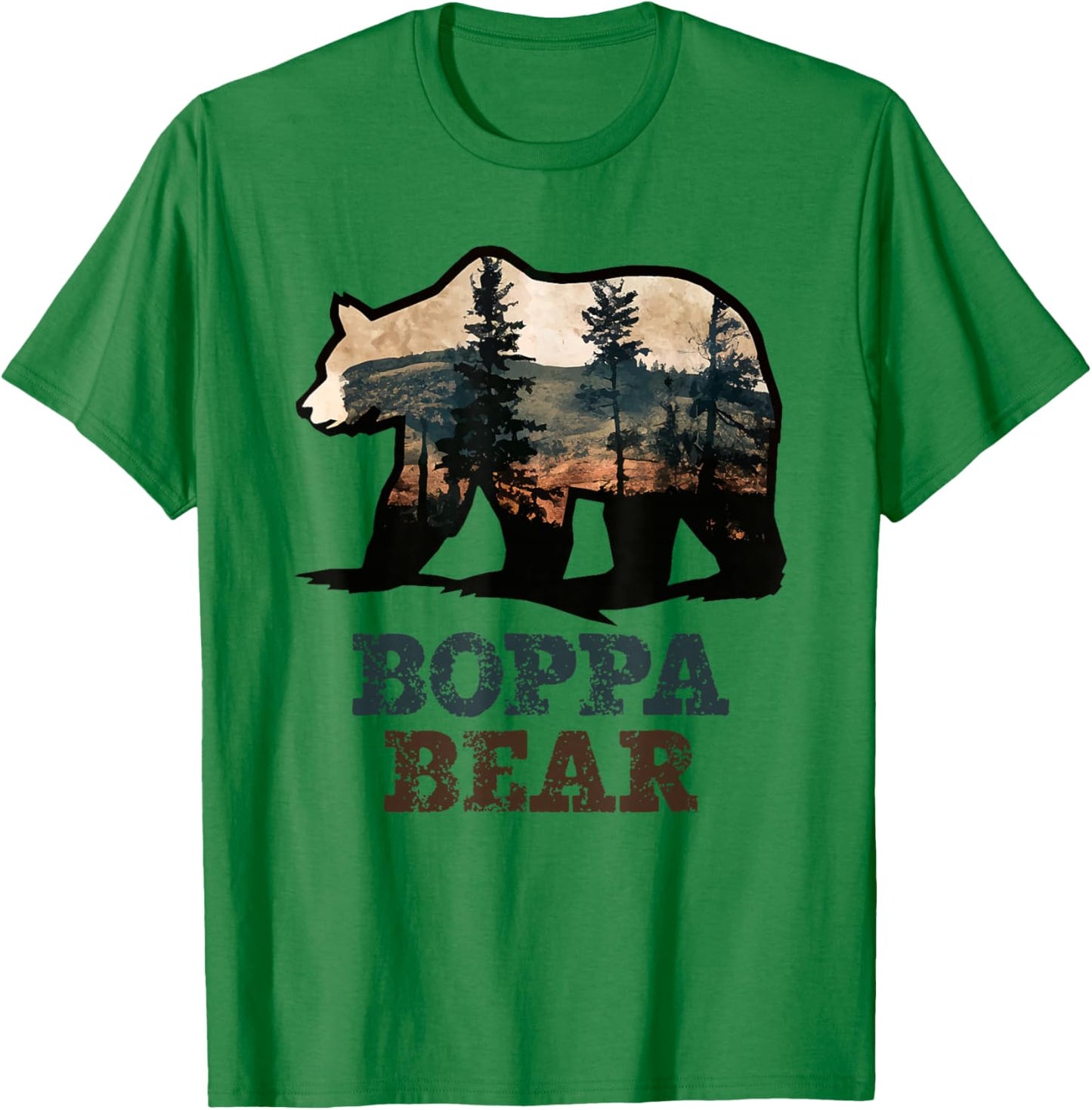 Boppa Bear Vintage Retro Funny T-Shirt - T-Shirt | Irish Green