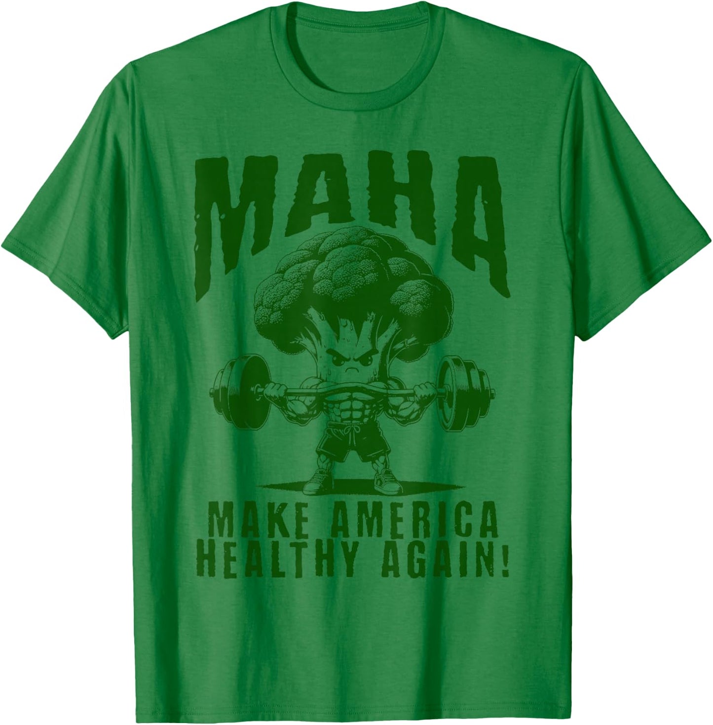 Make America Healthy Again MAHA Eat Vegetables Eat Meat Gym T-Shirt - T-Shirt | Irish Green