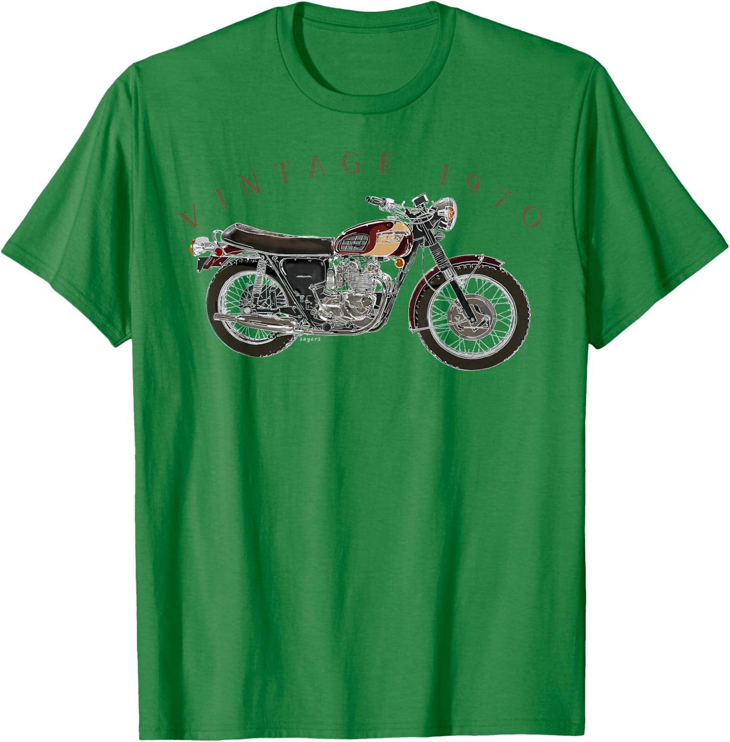 Vintage British Biker T Shirt T-Shirt - T-Shirt | Irish Green