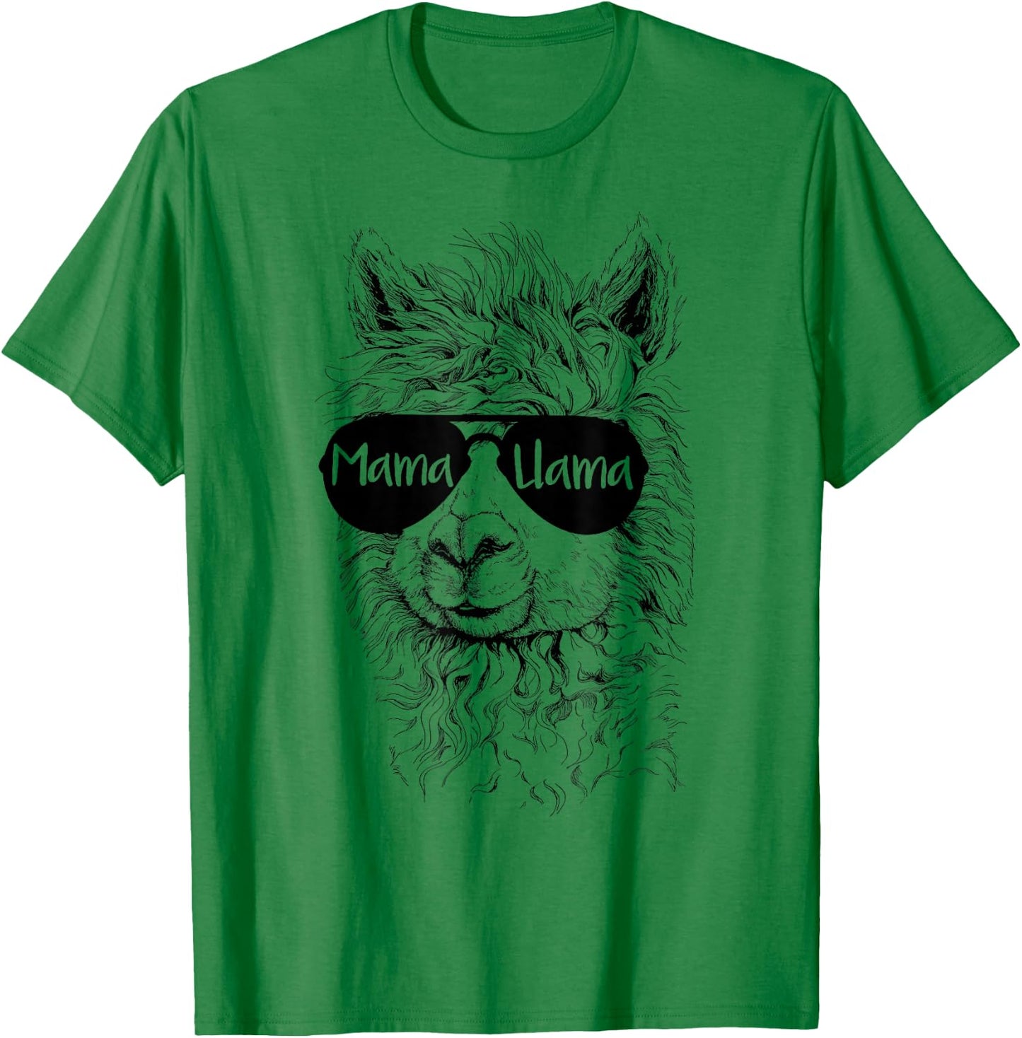 Llama Lover Mama Llama T-Shirt - T-Shirt | Irish Green