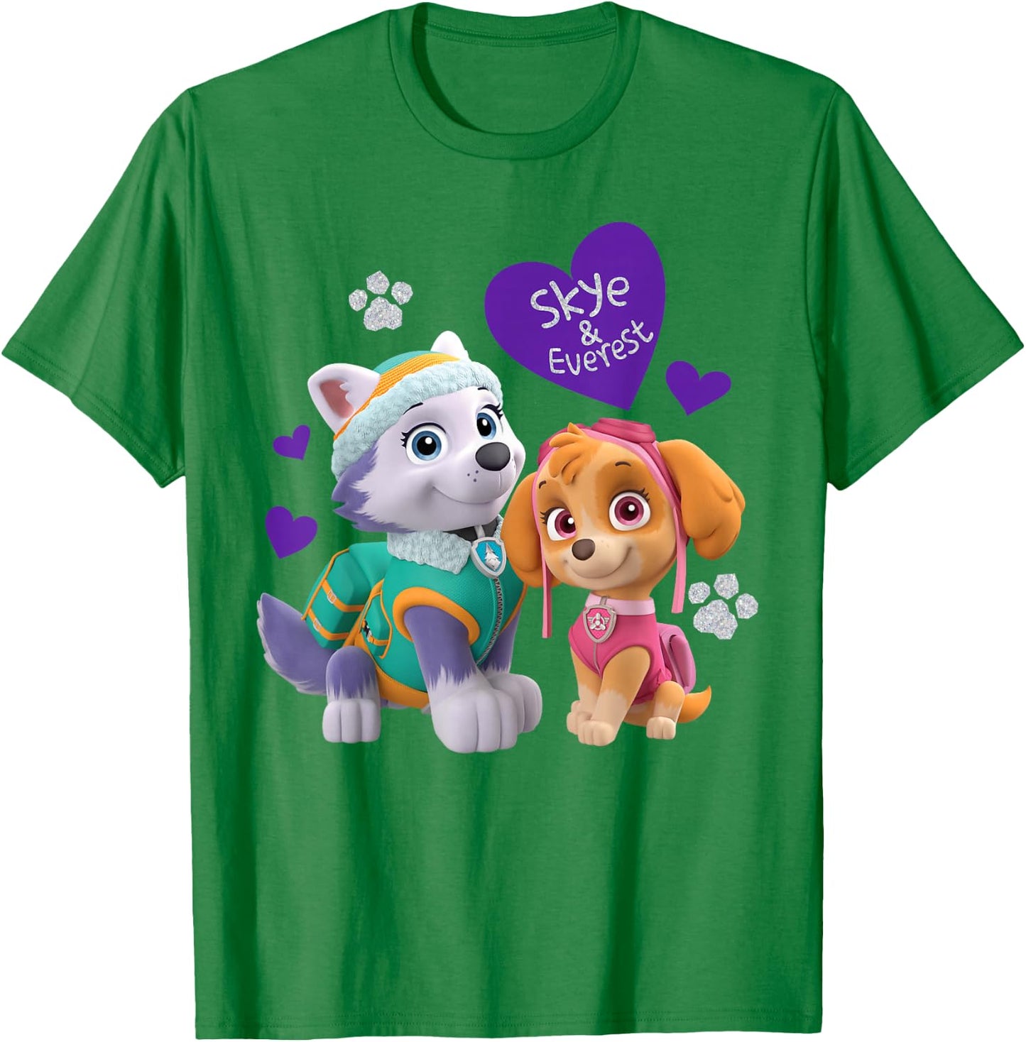 Paw Patrol Skye & Everest T-Shirt - T-Shirt | Irish Green