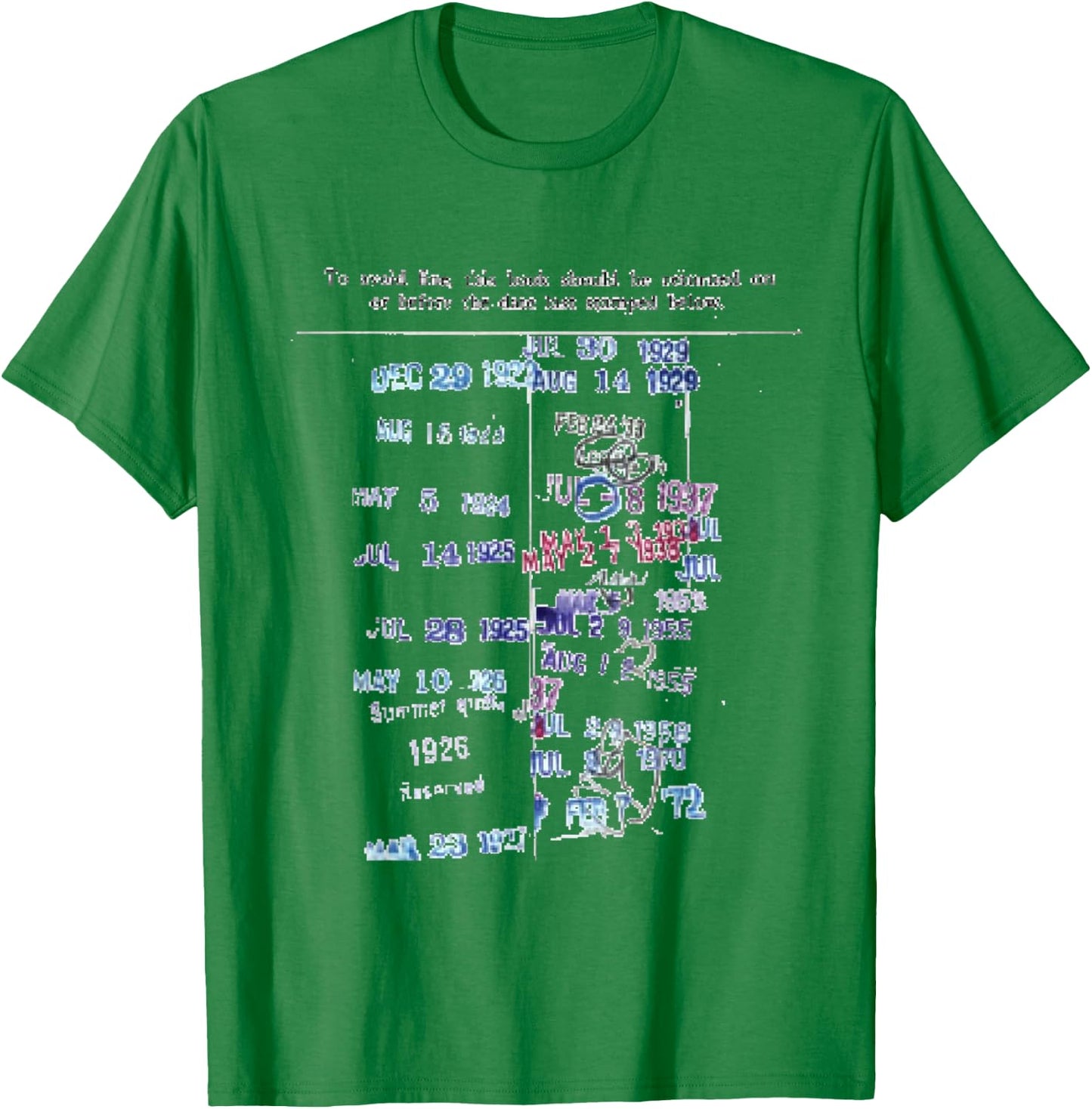 "Library Stamp' - Librarian Due Date Card Shirt T-Shirt - T-Shirt | Irish Green