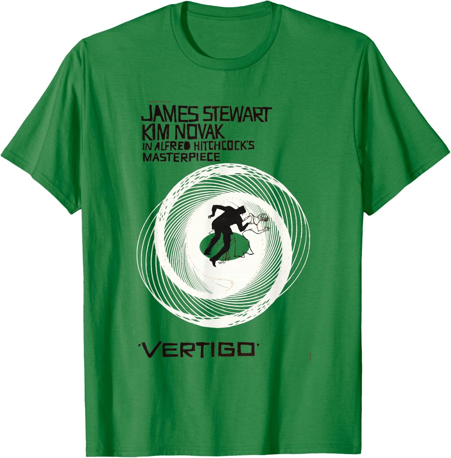 Vertigo Vintage Movie Poster, Noir Thriller Acrophobia Film T-Shirt - T-Shirt | Irish Green