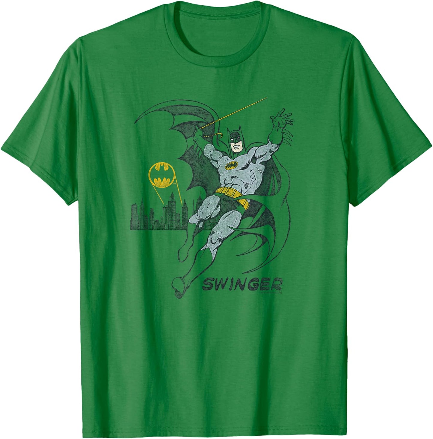 Batman Swinging T Shirt T-Shirt - T-Shirt | Irish Green