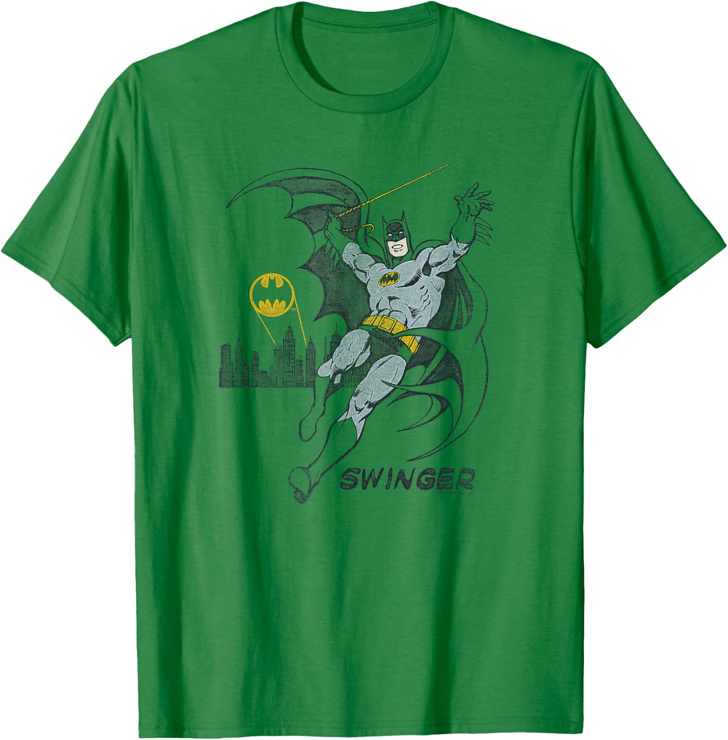 Batman Swinging T Shirt T-Shirt - T-Shirt | Irish Green