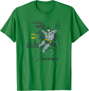 Batman Swinging T Shirt T-Shirt - T-Shirt | Irish Green