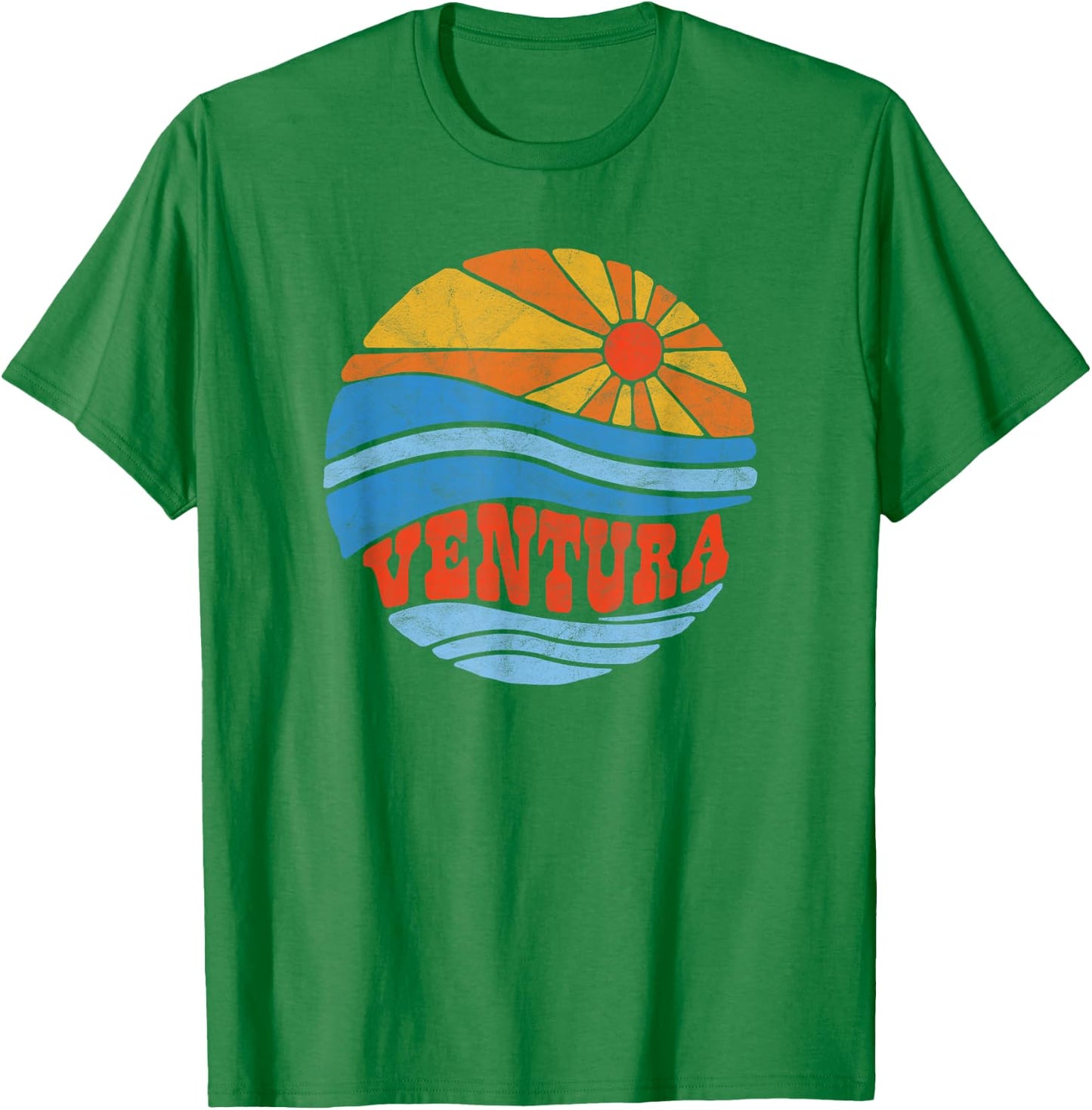 Retro Ventura California Hippie Beach Surf Vintage Men Women Girls Kids T-Shirt - T-Shirt | Irish Green