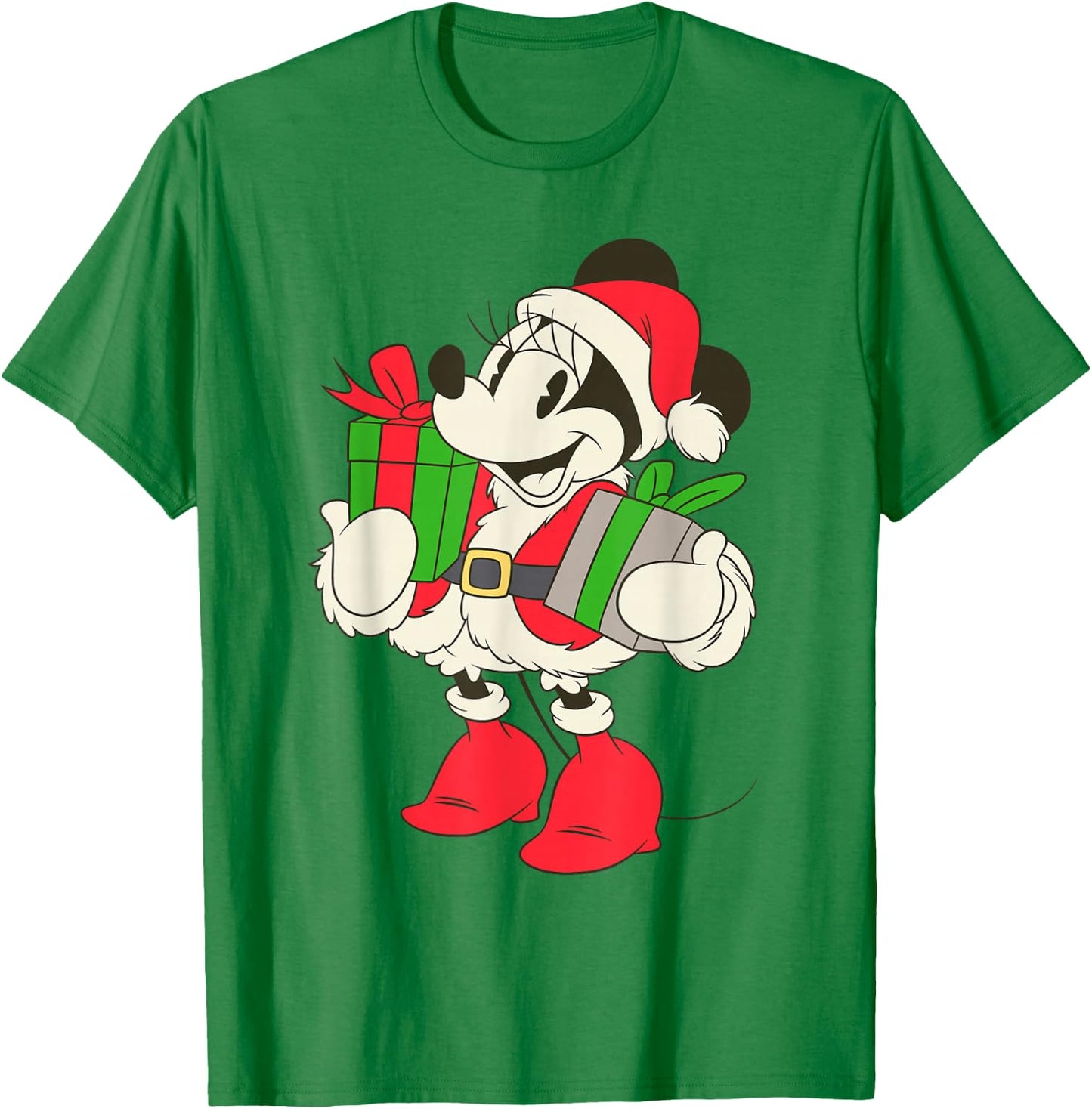 Disney Vintage Santa Minnie Mouse Holiday T-Shirt - T-Shirt | Irish Green