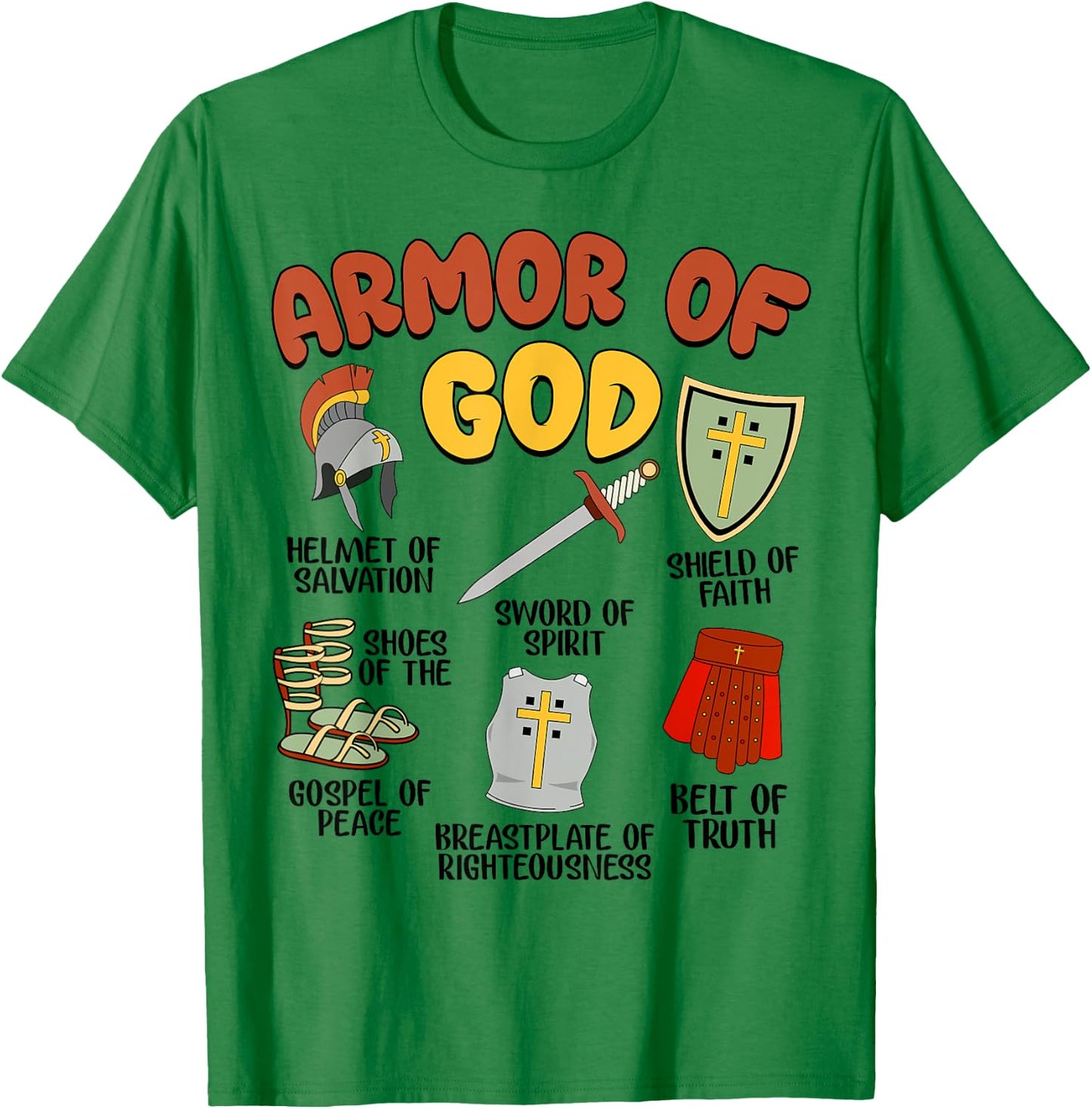 Toddler Armor of God Boy Kids Funny Christian Jesus is King T-Shirt - T-Shirt | Irish Green